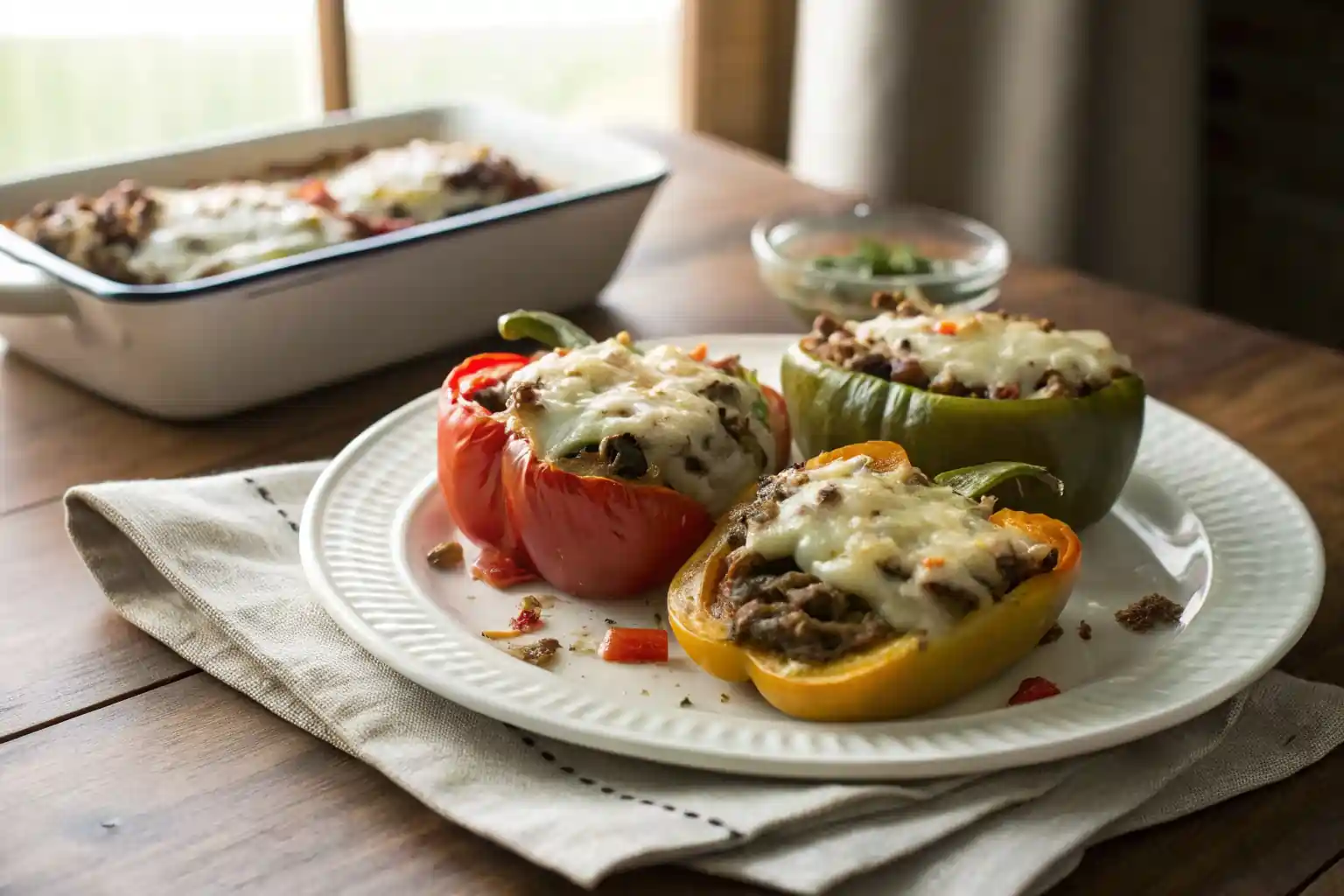 Philly Cheesesteak Stuffed Peppers